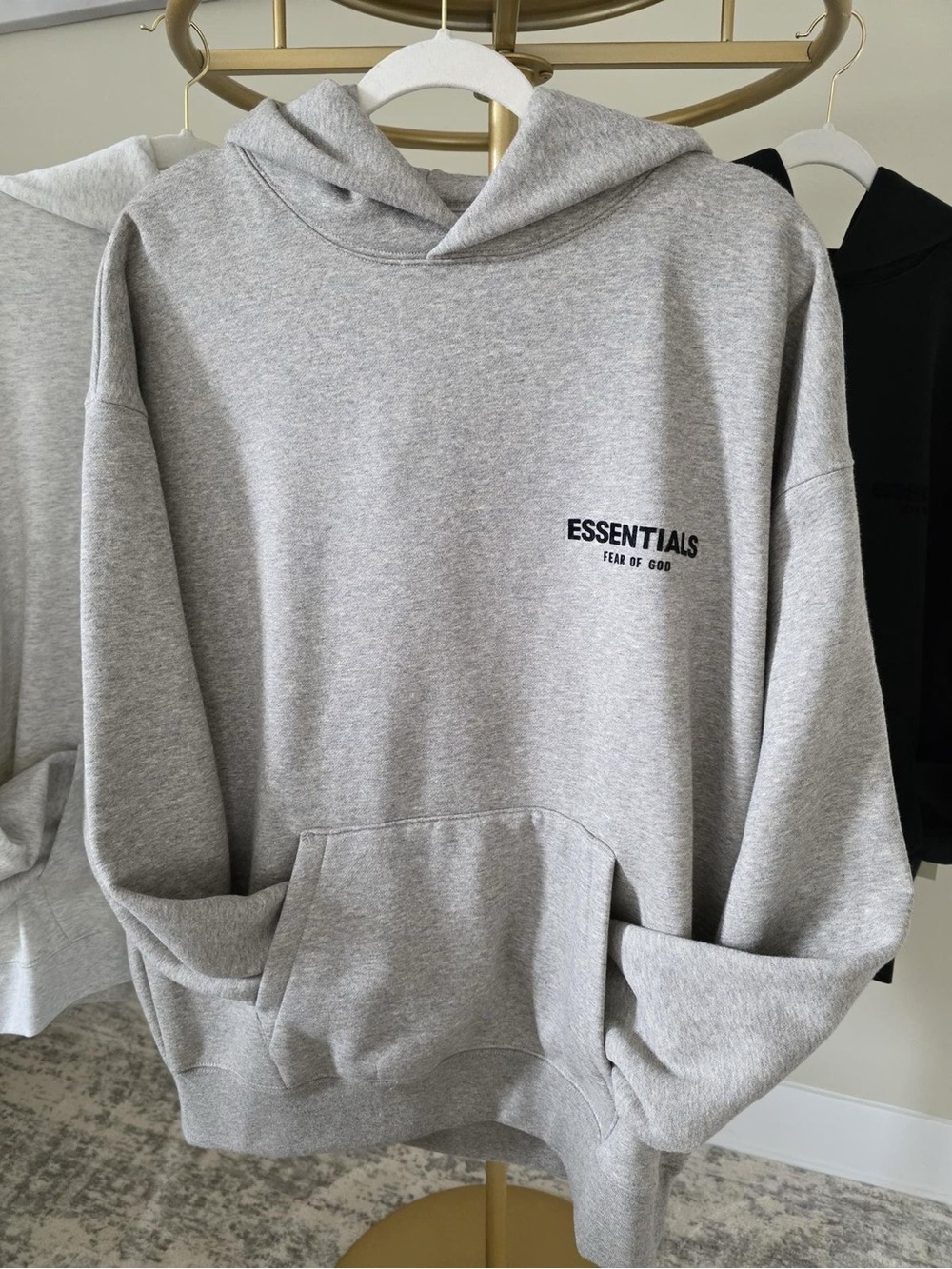 Fear of God Essentials Grey Logo Hoodie